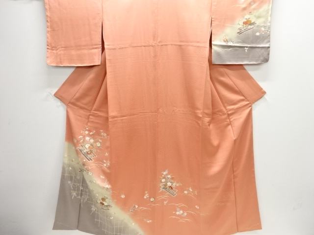 JAPANESE KIMONO / HOMONGI / FLORAL RAFT